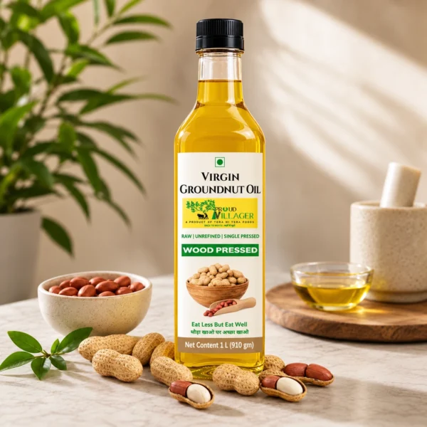 Extra Virgin Wood-Pressed Groundnut Oil