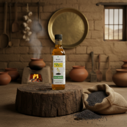 Organic Wood Pressed  Black Mustard Oil (1 Lt)