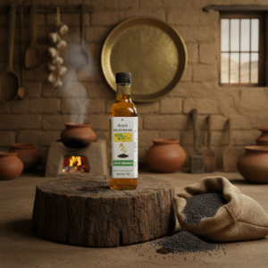 Organic Wood Pressed  Black Mustard Oil (1 Lt)