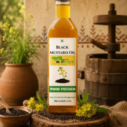 Organic Wood Pressed  Black Mustard Oil (1 & 2 Litre )