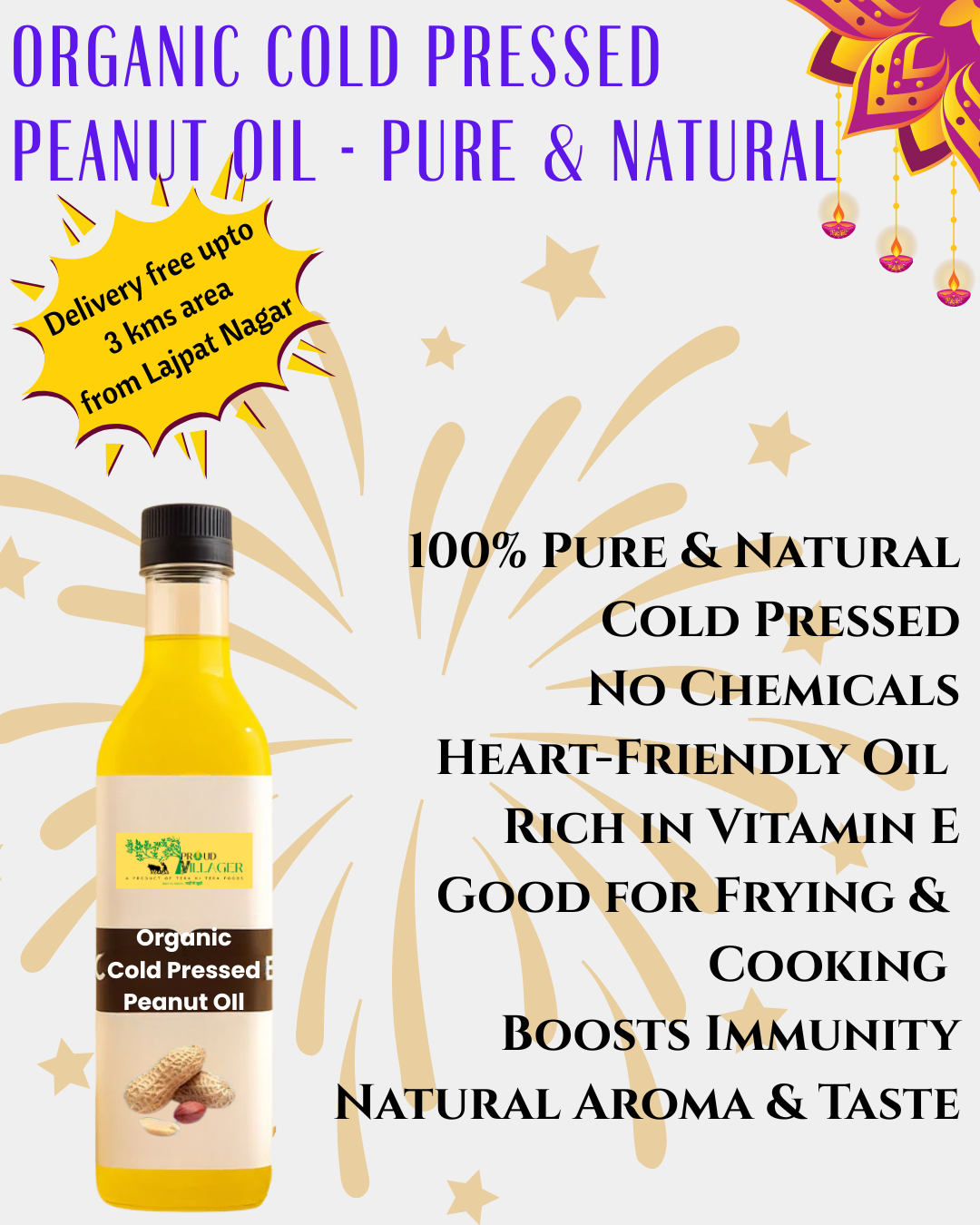 Cold Pressed Groundnut Oil Offer