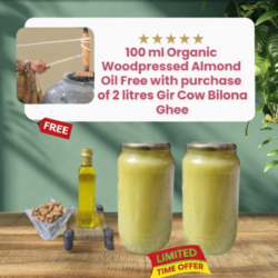 Buy 2 Litres A2 Desi Gir Cow Ghee Offer – Get Almond Oil Free