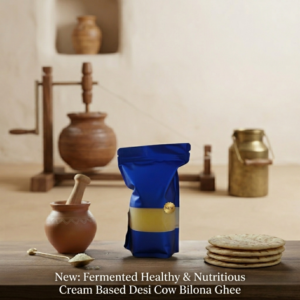 Fermented Cream Based A2 Desi Cow Bilona Ghee – 1 Ltr