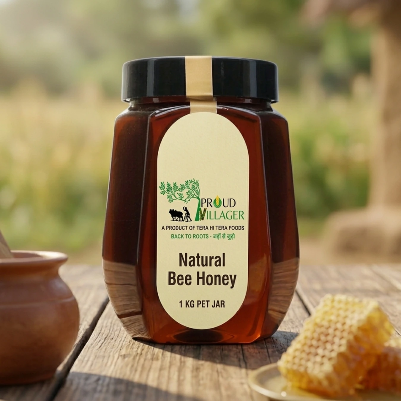 NHH1 - Natural Bee Honey - 100% Pure, Organic, Sugar-Free