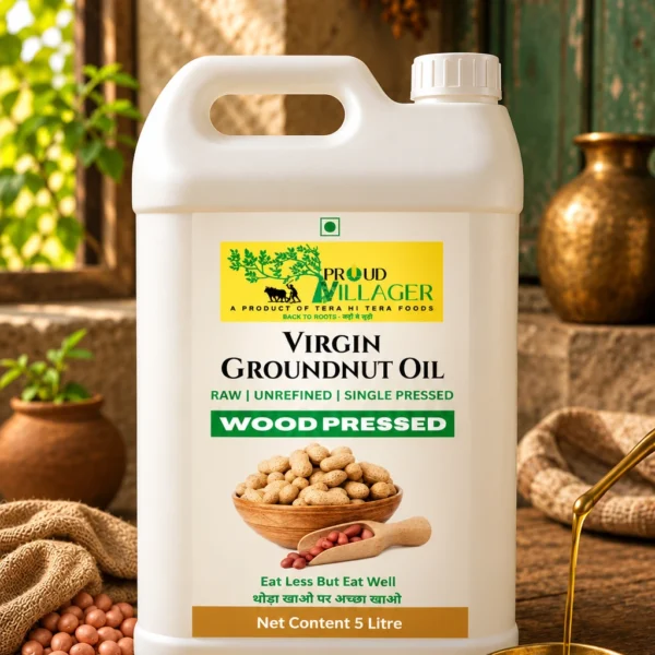 Proud Villager’s Extra Virgin Wood-pressed Groundnut Oil – 5 Litre Gallon