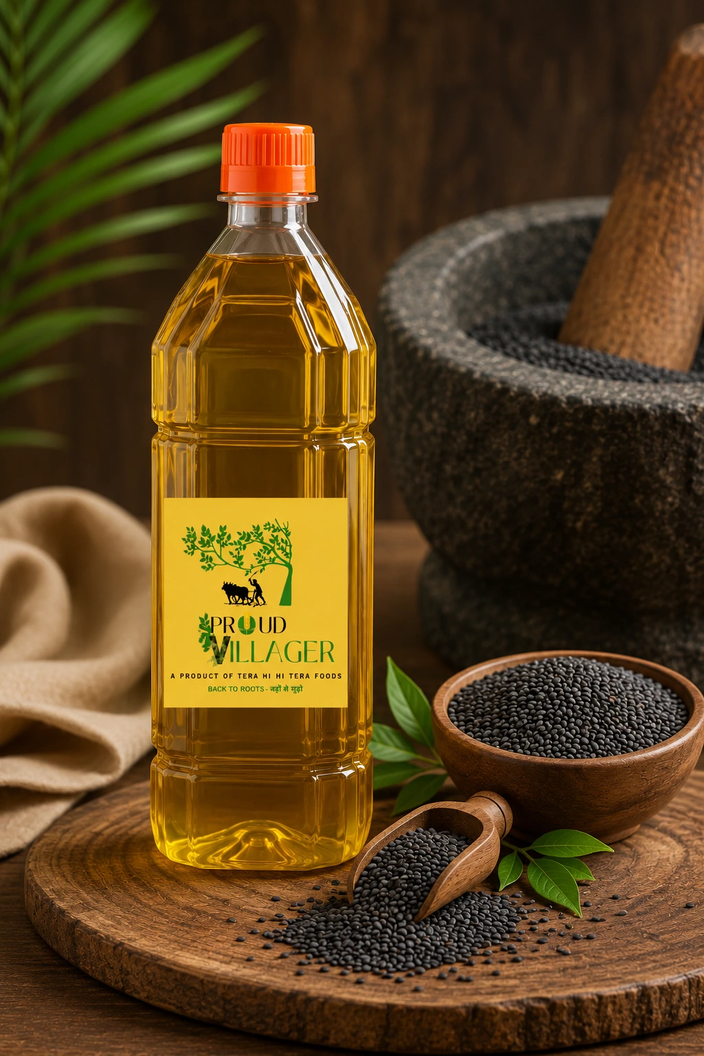 Sun Dried Wood Pressed Sesame Oil N. Org - 1 L
