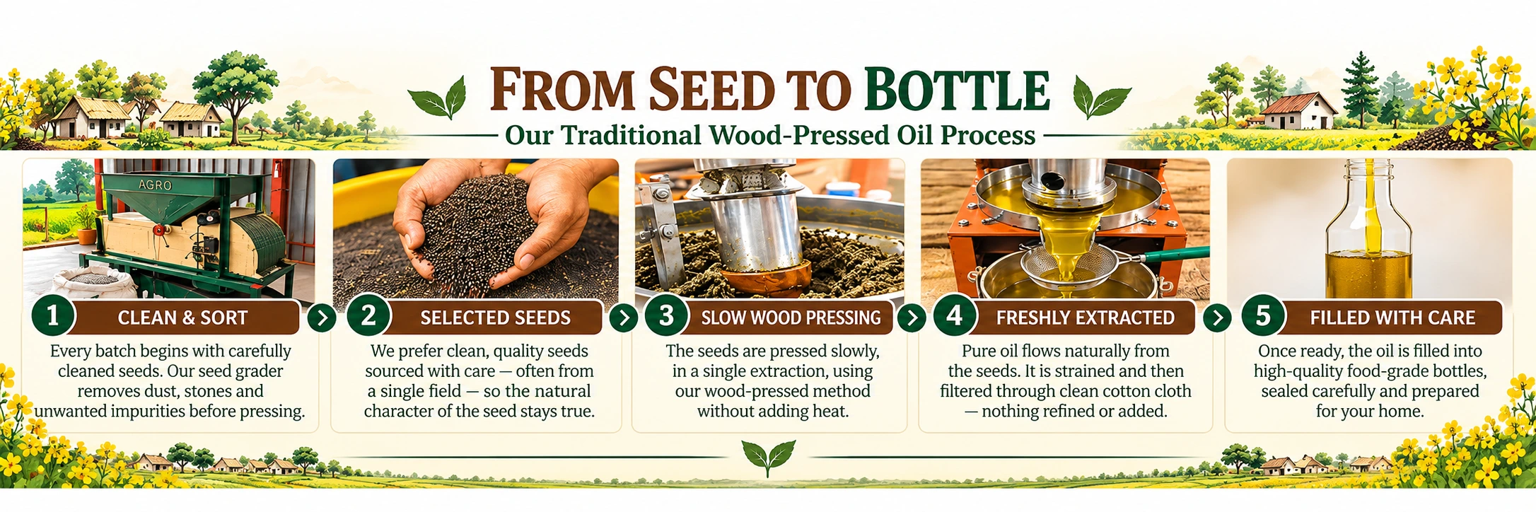 Traditional Wood Pressed Oils